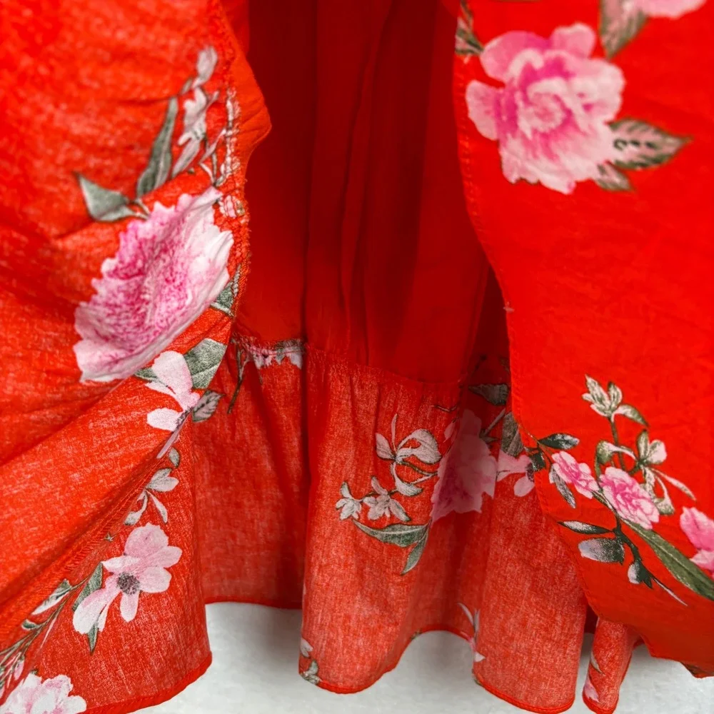 Francescas Dress Womens Large Floral Tiered Mini Cottagecore NWT - Picture 10 of 11
